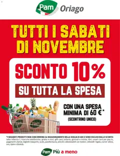 Anteprima dell'opuscolo Volantino Sconto 10% dal negozio PAM valido da 01/11/2025