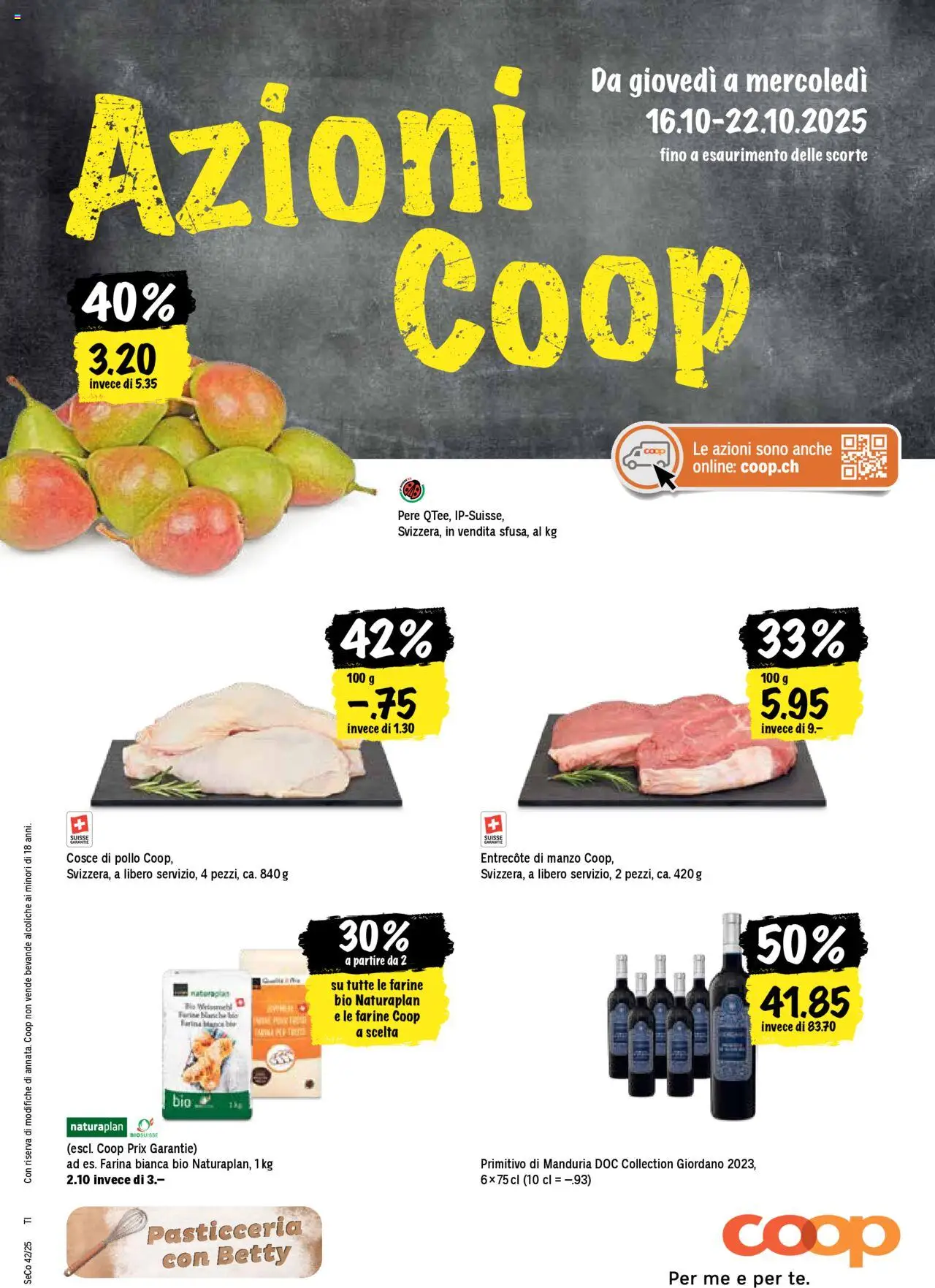 Coop Una settimana di azioni ab 16.10.2025 - Nächste woche - Seitennummer 1
