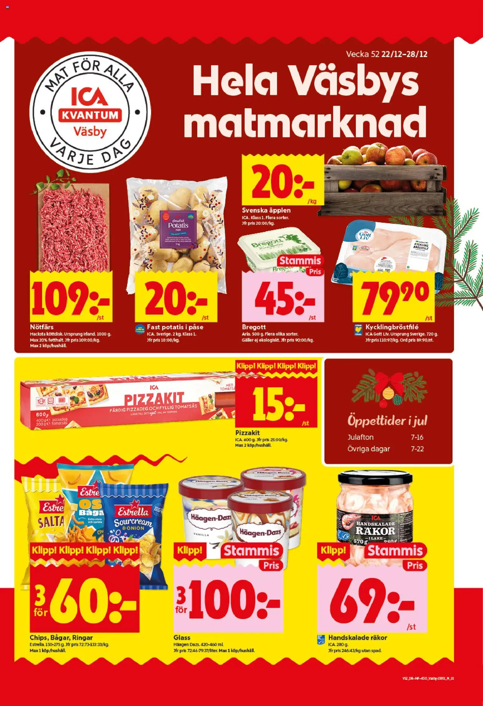 Förhandsgranska reklamblad Upplands Väsby från butik ICA Kvantum gäller från 22/12/2025