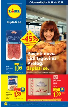 Pregled letka Vrijedi od 24.11. do 30.11 trgovine Lidl vrijedi od 24.11.2025