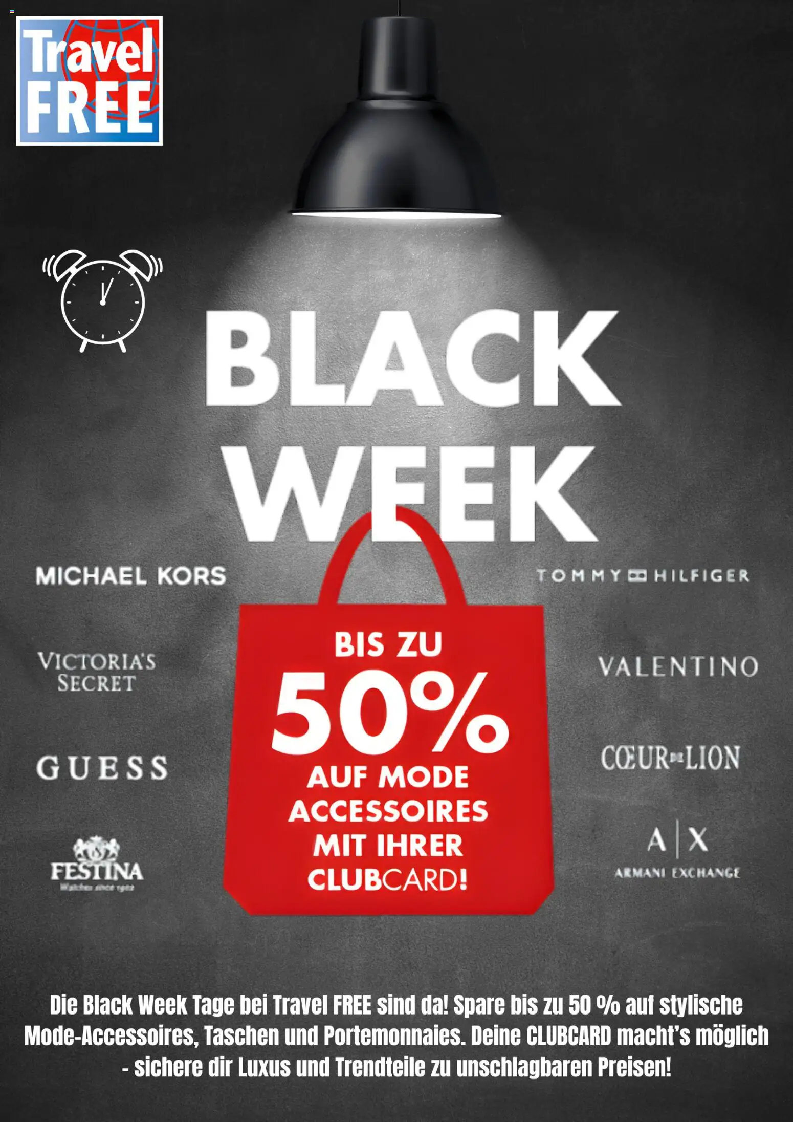 Vorschau der Angebote: Travel FREE Black Friday Ankündigung gültig ab 13.11.2025