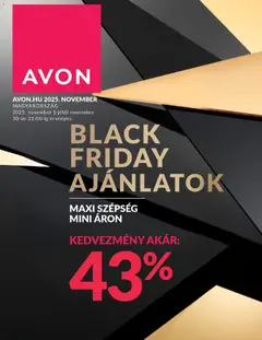Avon - Black Friday megtekintése, amely érvényes 2025.11.01.-től