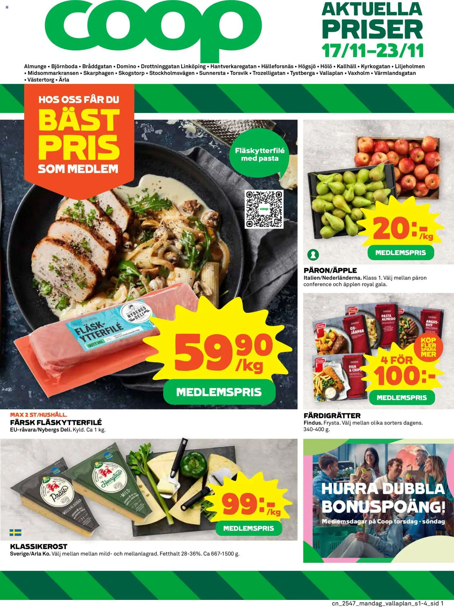 Förhandsgranska reklamblad Almunge från butik Coop gäller från 17/11/2025