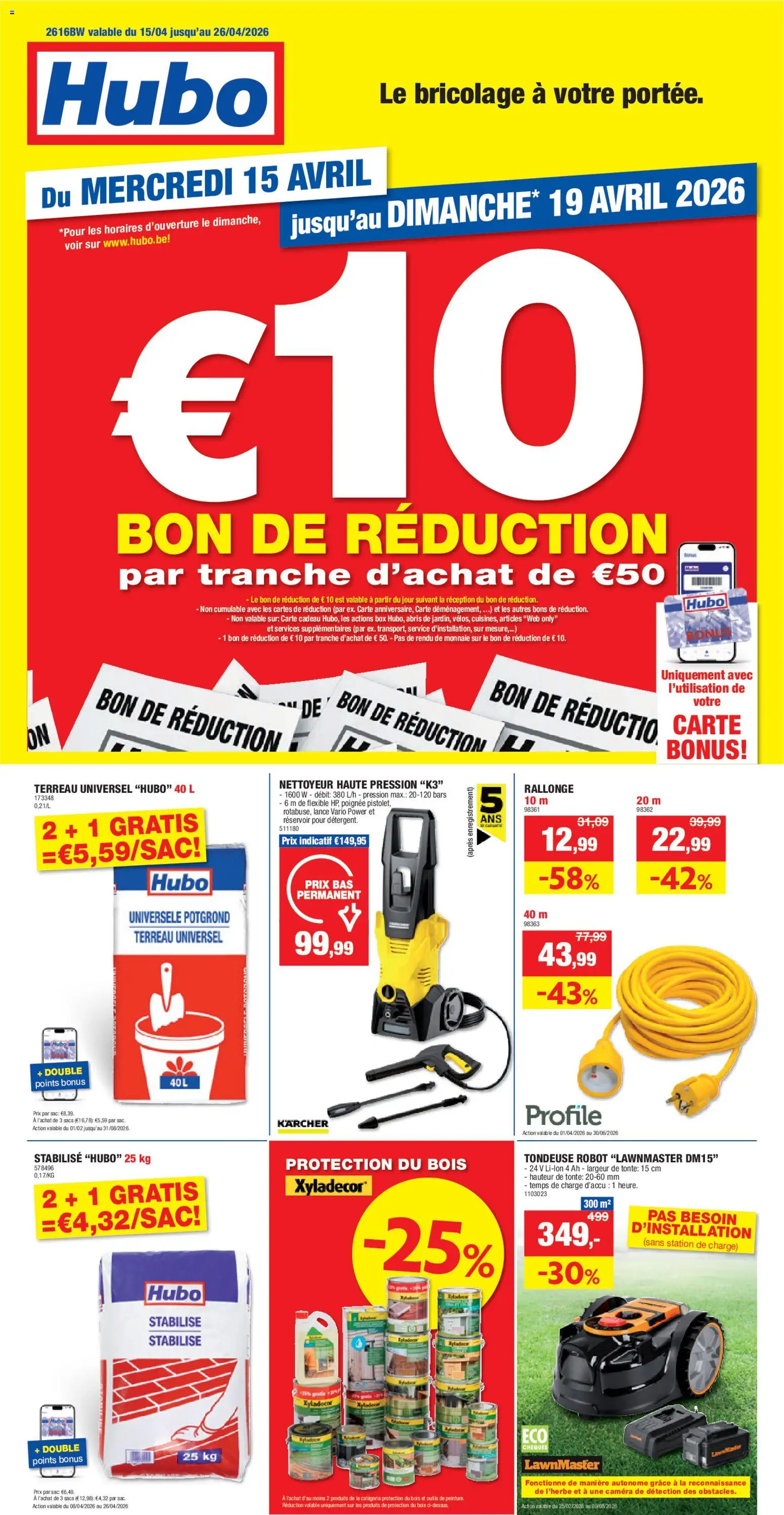 Voorbeeld van Hubo Publicité van winkel Hubo geldig vanaf 15/04/2026