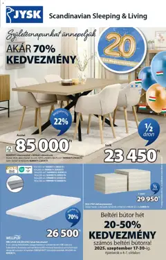 JYSK - Aktuális ajánlatok megtekintése, amely érvényes 2025.09.17.-től