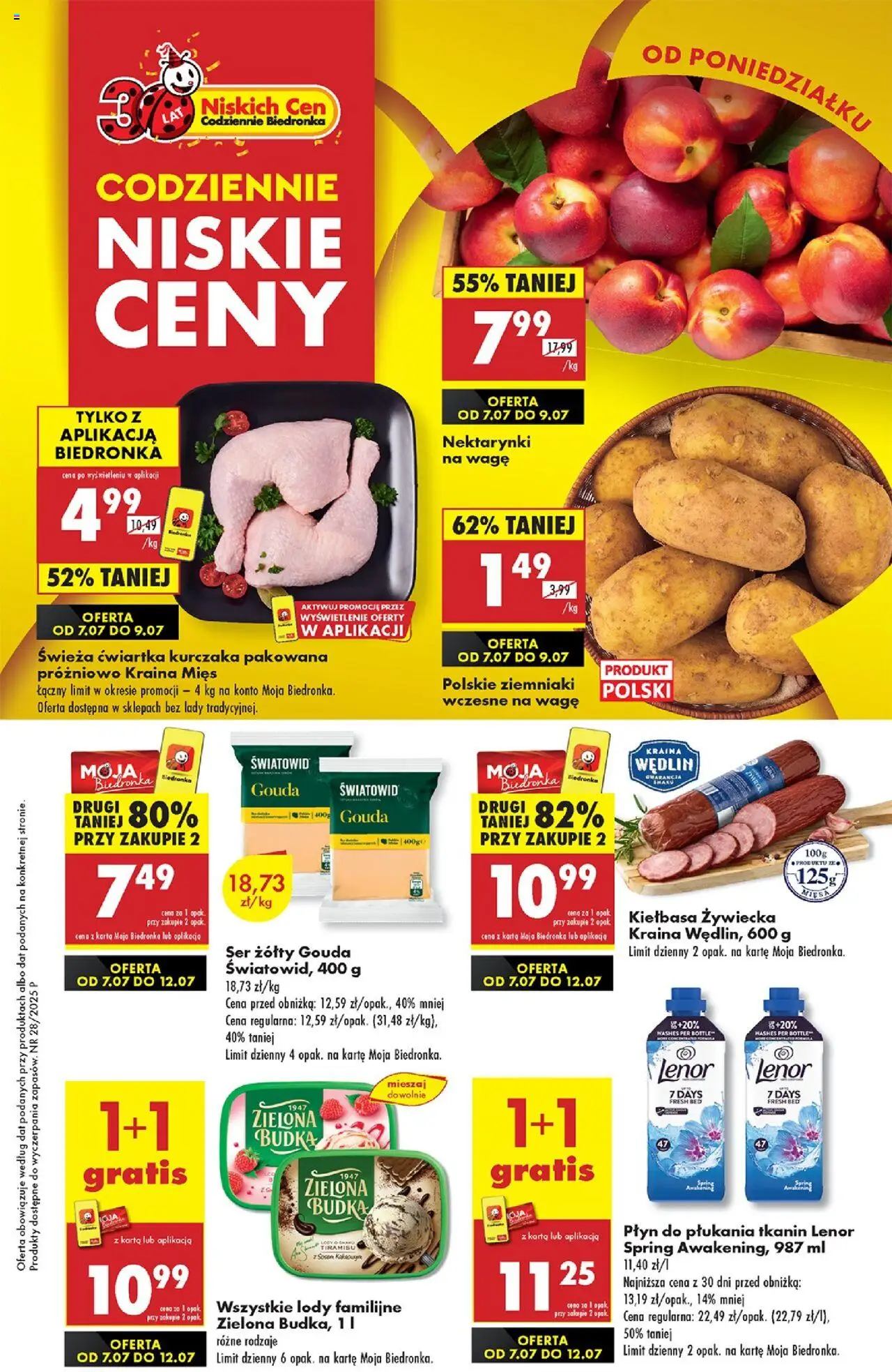 Biedronka gazetka promocyjna 07.07.2025 - "Nowa gazetka" - Numer strony 1