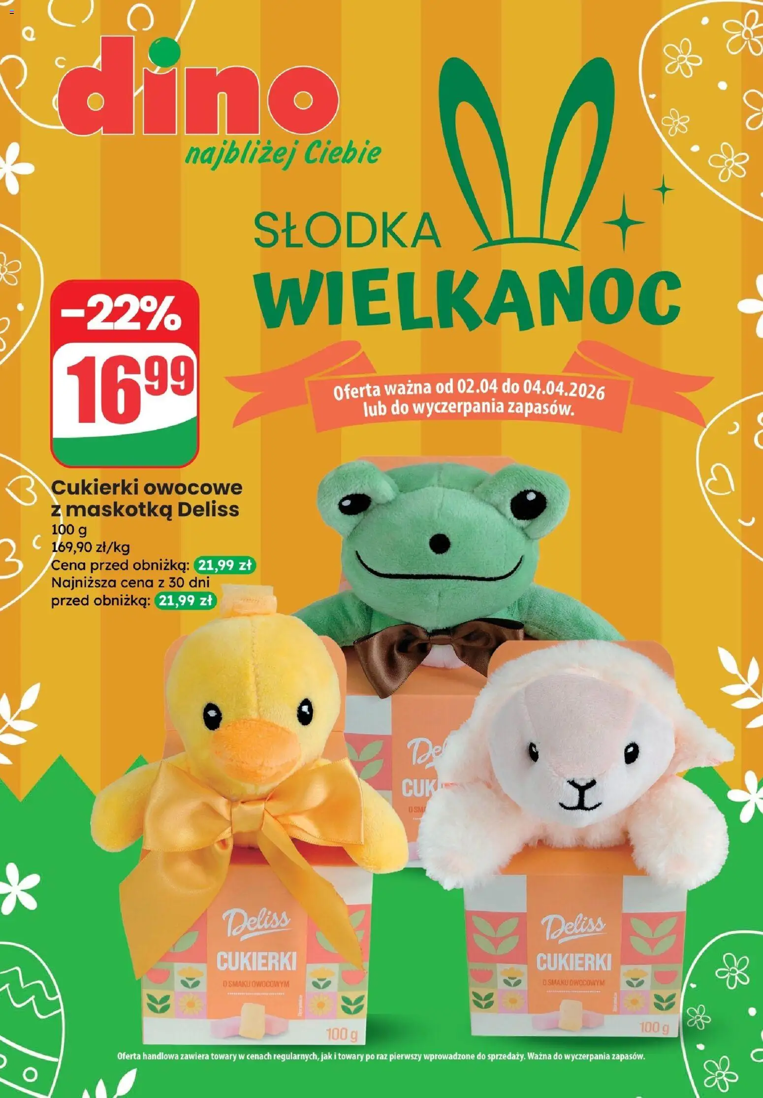 Pogląd gazetki "Dino gazetka - Słodka Wielkanoc" ze sklepu Dino ważnej od 02.04.2026