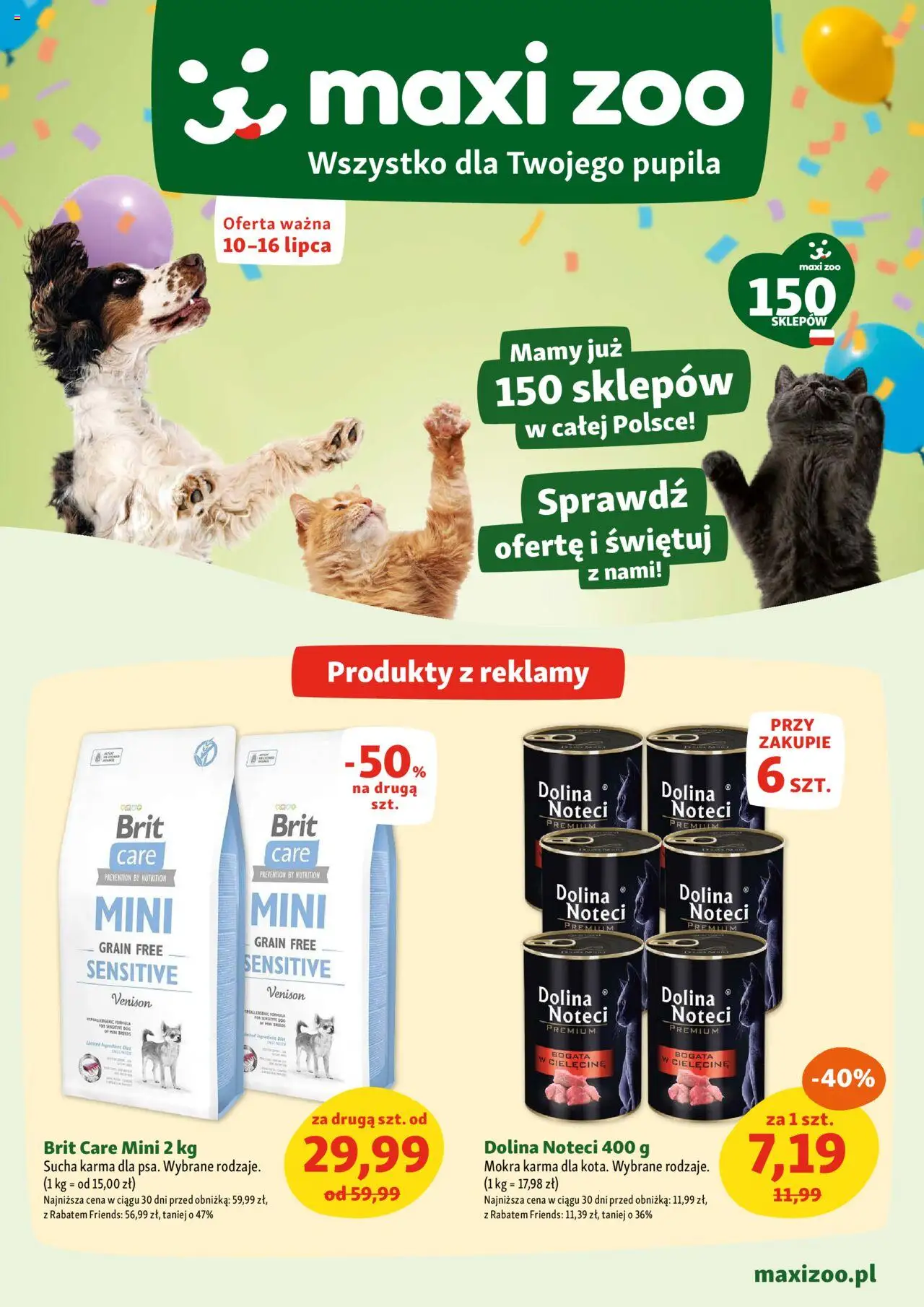 Maxi Zoo Gazetka od 10.07.2025 - Nowa Gazetka - Numer strony 1