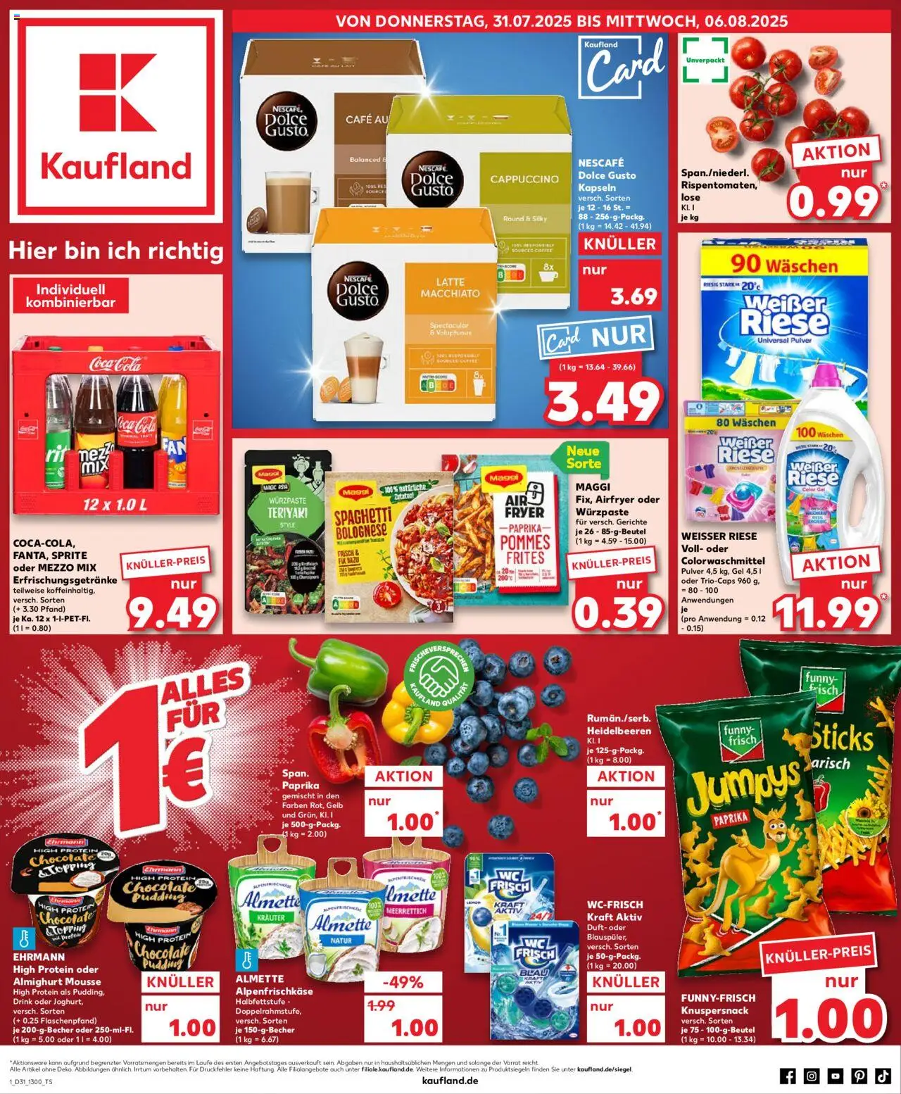 Kaufland DE shop DE Folder geldig vanaf 31-07-2025 - Paginanummer 1