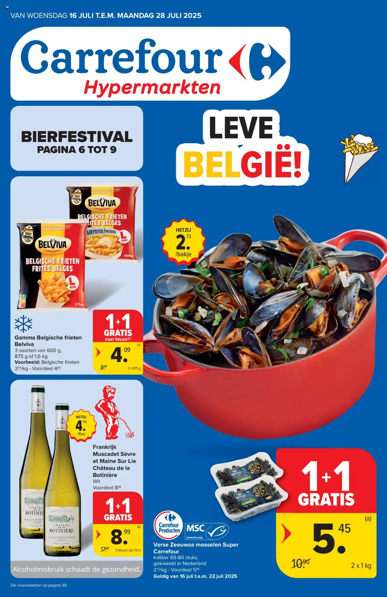 Carrefour shop Folder week 29 geldig vanaf 16/07/2025 - Paginanummer 1 - La, Mosselen