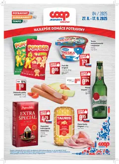 Náhľad COOP Jednota letáku platného od 27.08.2025