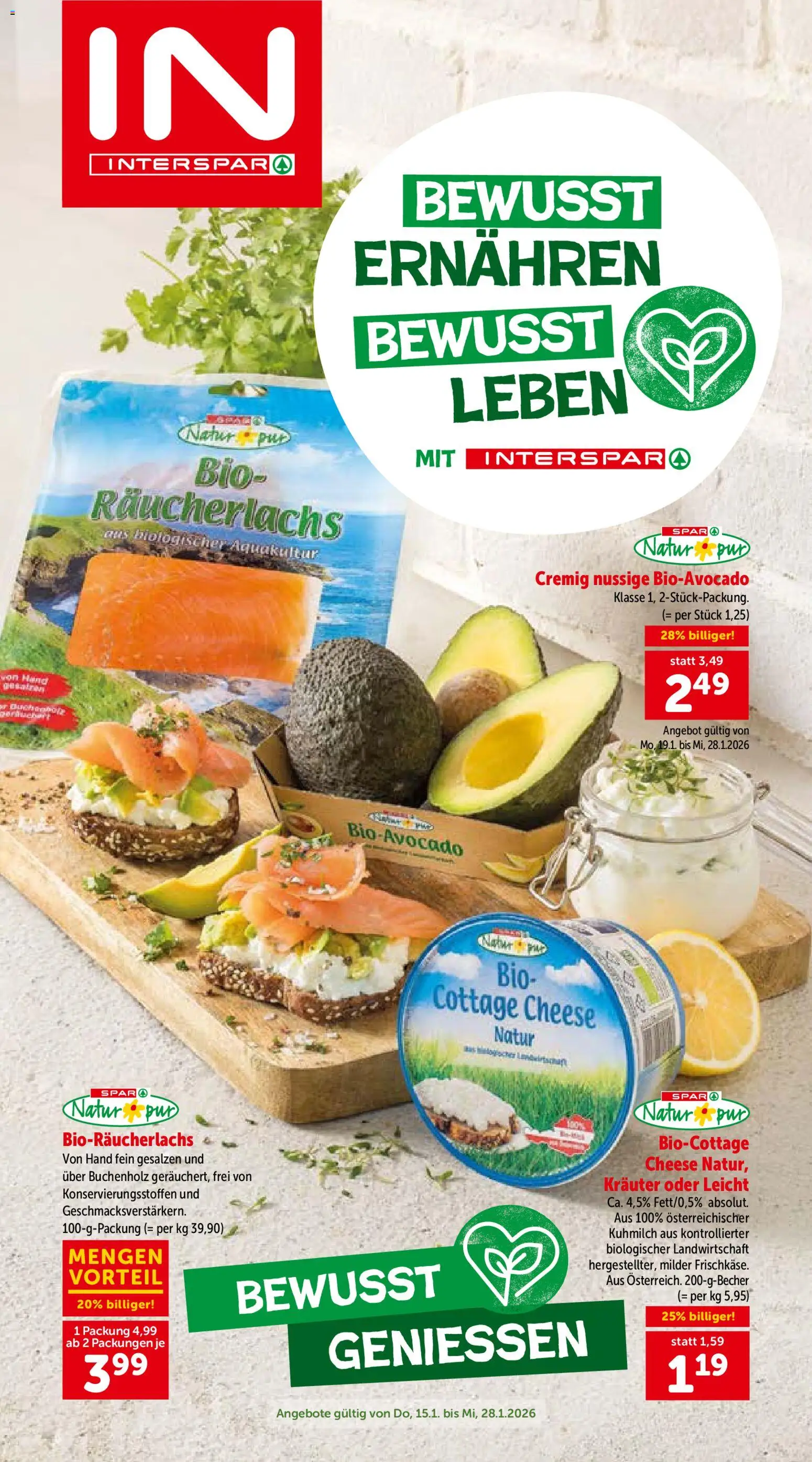 Vorschau der Angebote: Interspar Österreich Bewusst Geniessen gültig ab 15.01.2026