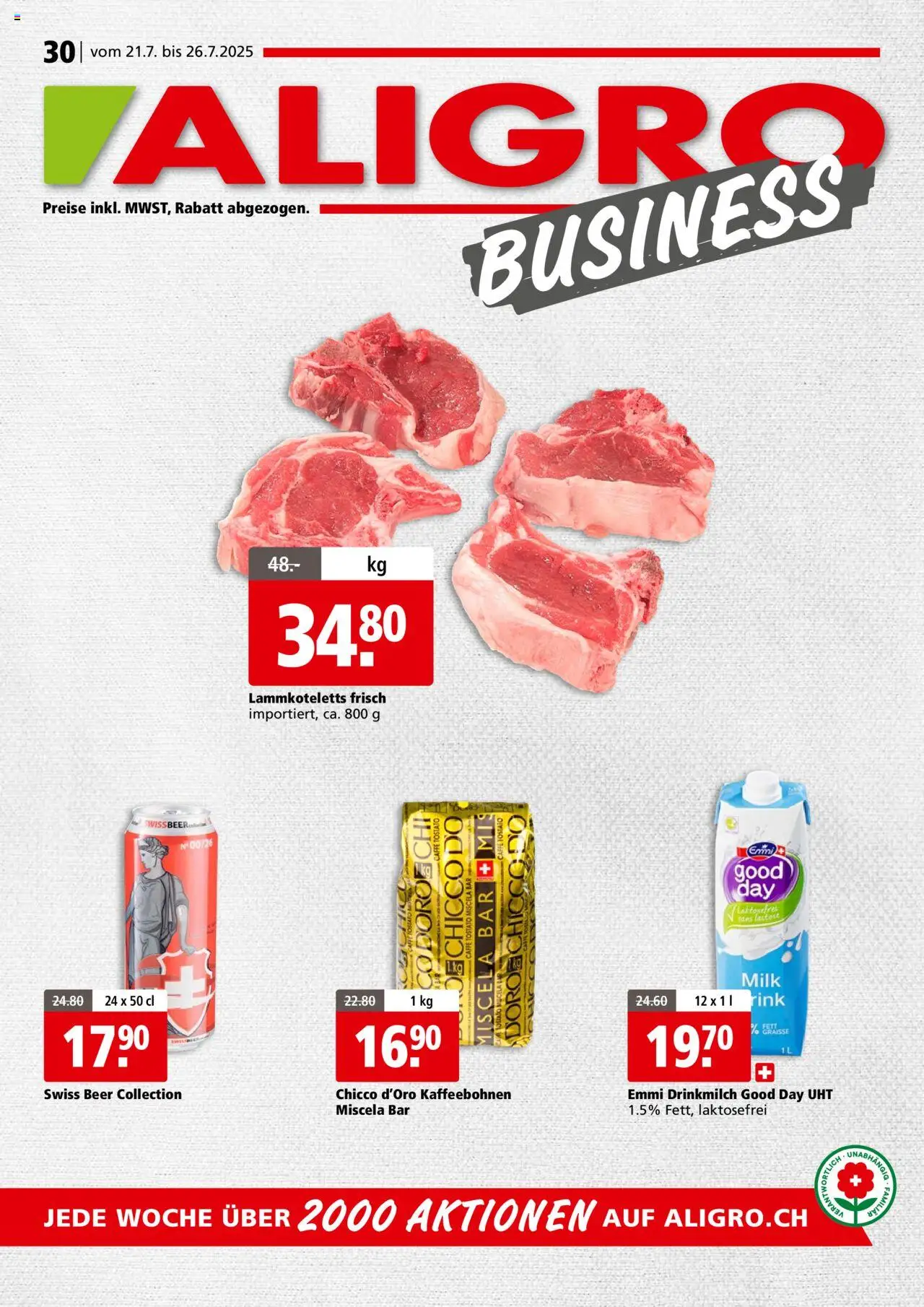 Aligro Aktionen Businesskunden ab 21.07.2025 - Seitennummer 1