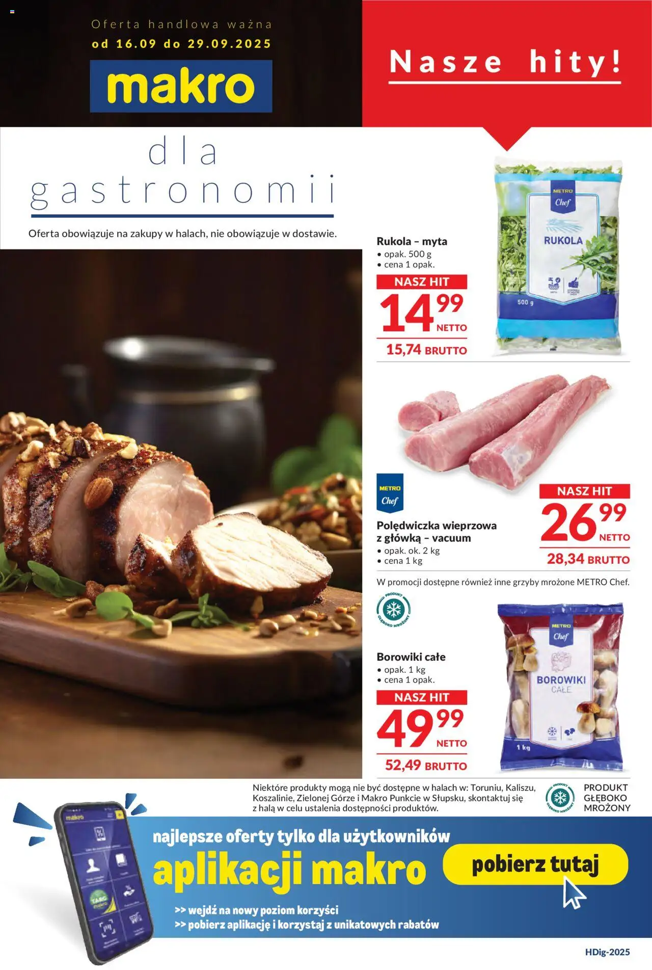Makro Oferta dla gastronomii od 16.09.2025 - Nowa Gazetka - Numer strony 1