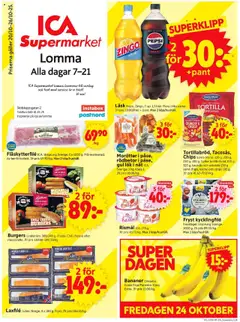 Förhandsgranska reklamblad Lomma från butik ICA Supermarket gäller från 20/10/2025