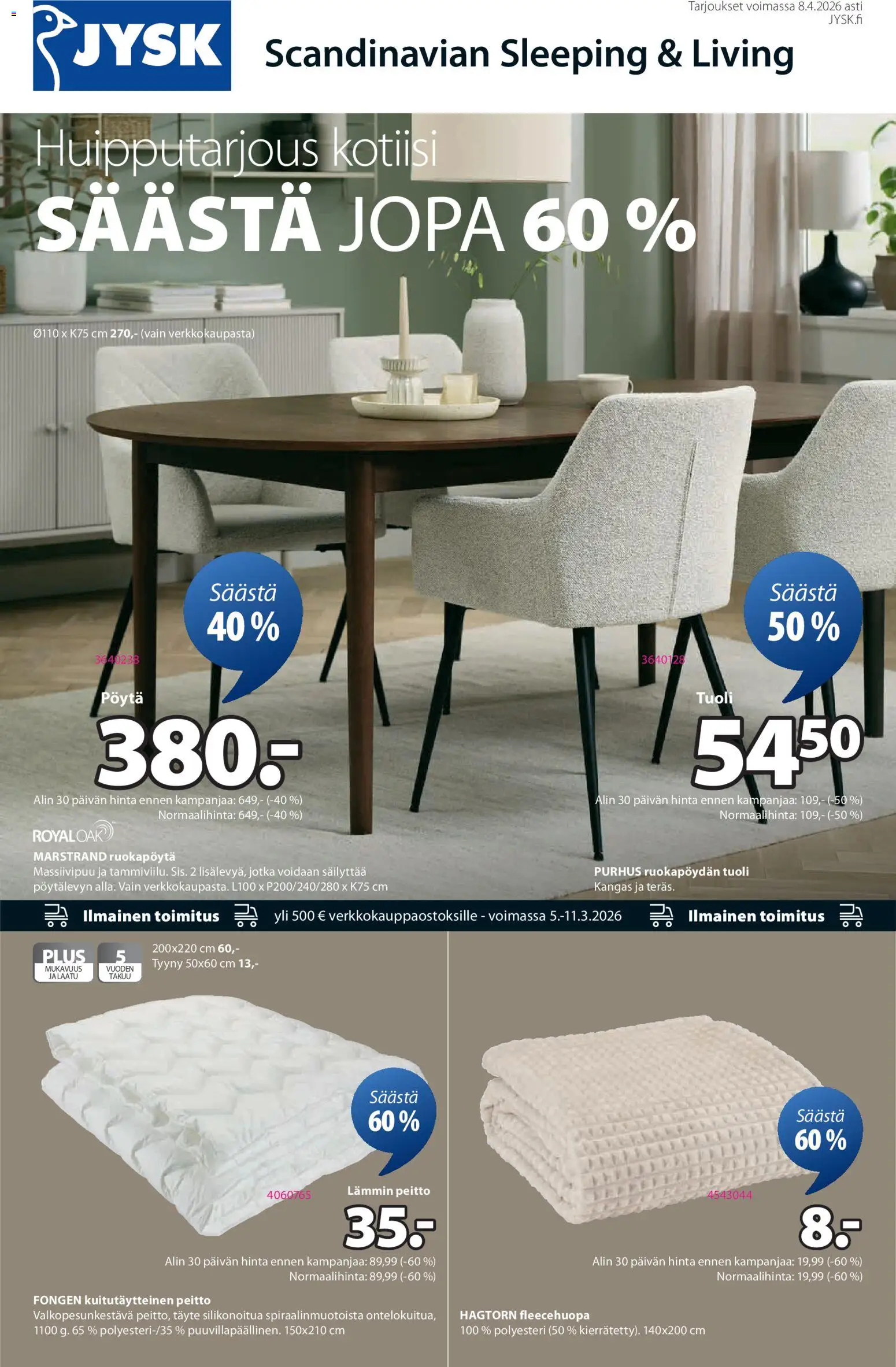 Kaupan JYSK JYSK tarjoukset esikatselu, voimassa 12/03/2026