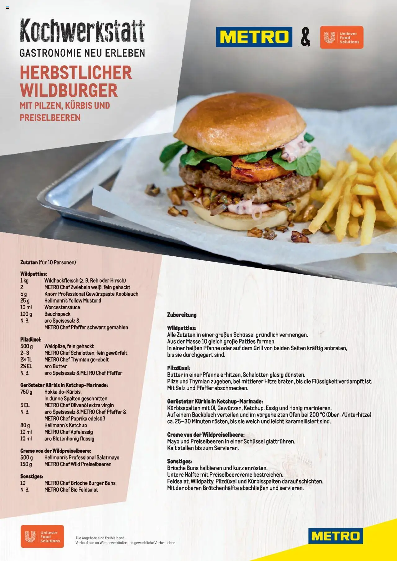 Metro Prospekt ab 22.08.2025 - Kochwerkstatt Herbstlicher Wildburger