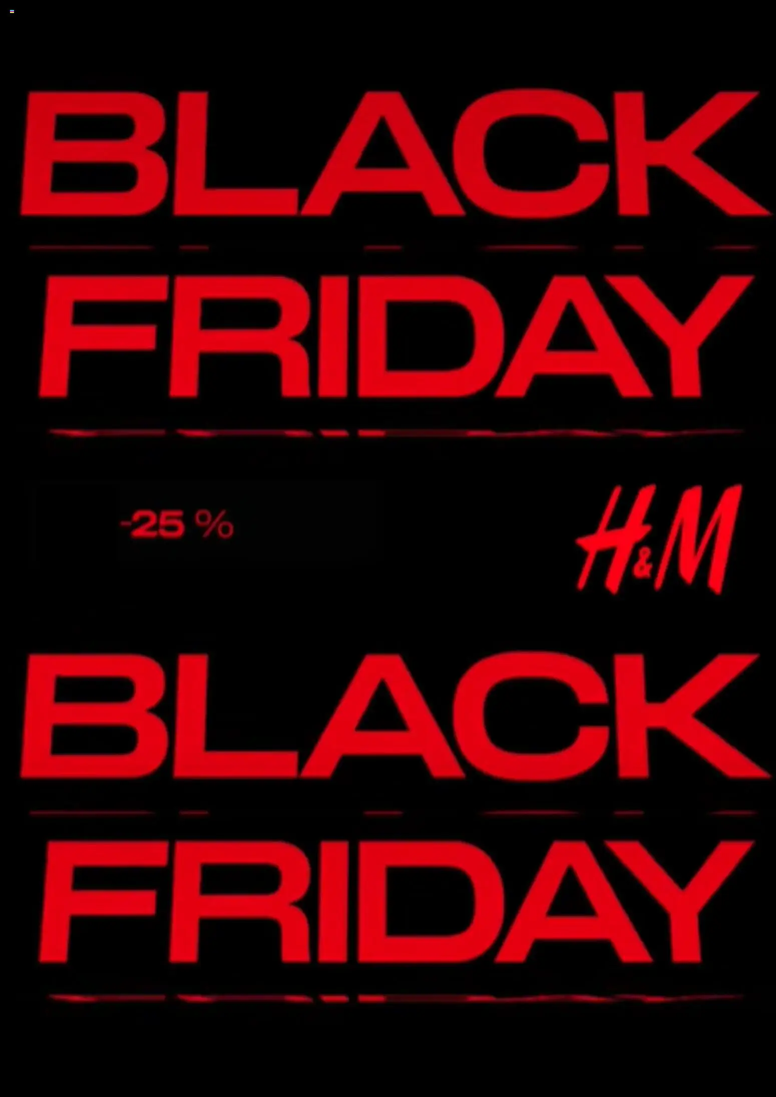 Voorbeeld van Black Friday van winkel H&M geldig vanaf 27/11/2025