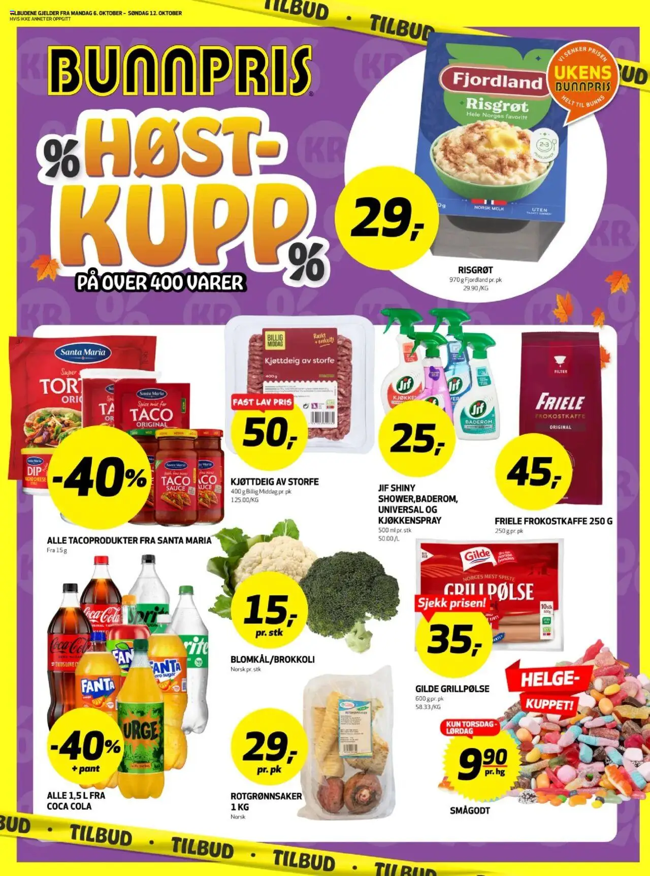 Kundeavis Stavanger Bunnpris gyldig fra 06/10/2025 - Sidenummer 1