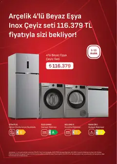 Arçelik Katalog 01.12.2025 - Broşürünün önizlemesi | Strana: 4