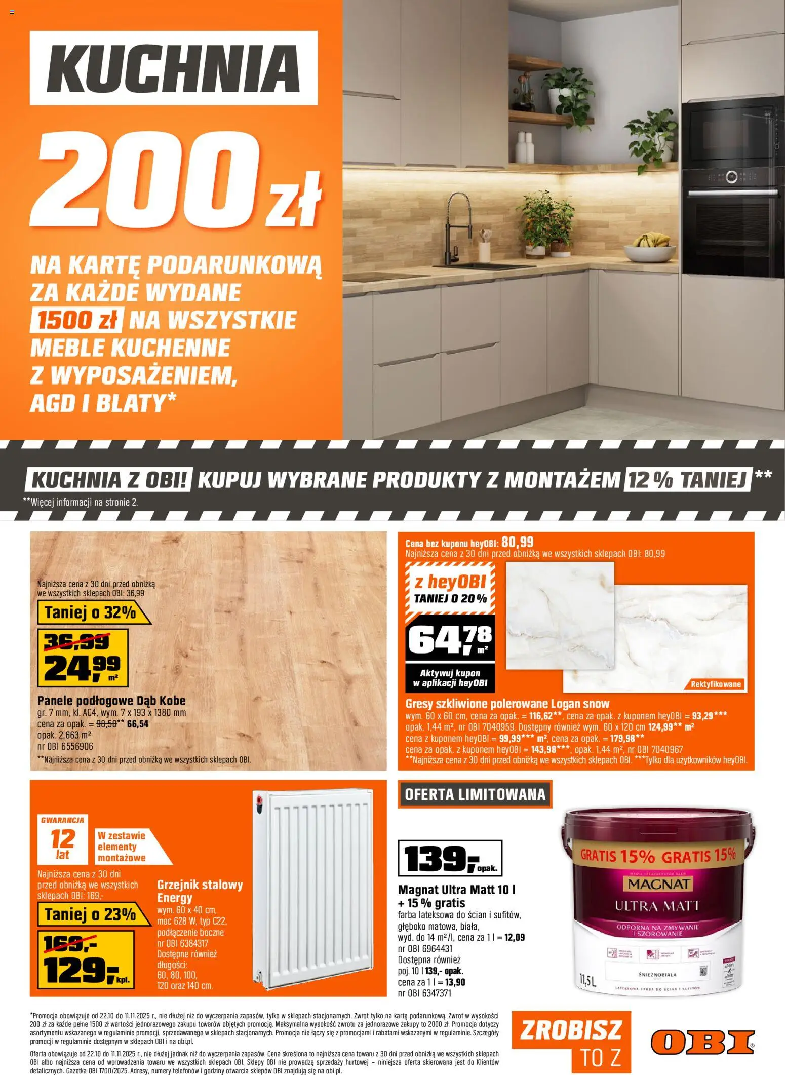 Pogląd gazetki "Gazetka" ze sklepu OBI ważnej od 22.10.2025 - Panele podłogowe
