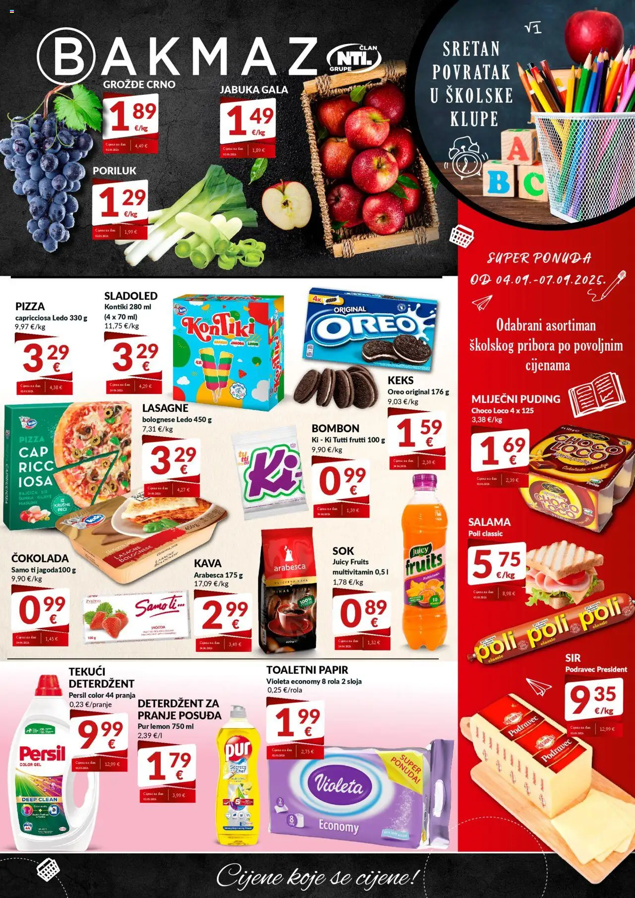 Bakmaz aktualni Super ponuda vrijedi od 04.09.2025 - tjedna akcija broj stranice 1