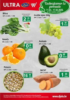 Pregled letka Djelo Katalog trgovine Djelo vrijedi od 11.03.2026