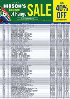 Preview of Hirsch's flyer valid from 24/09/2025