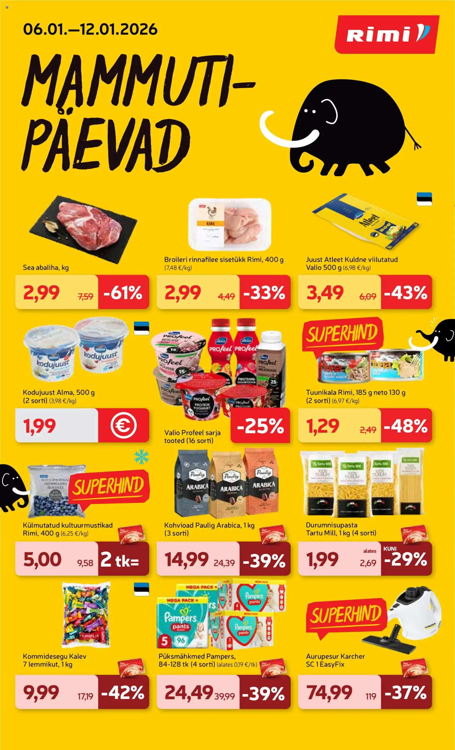 Rimi kliendilehe eelvaade alates 2026.01.06