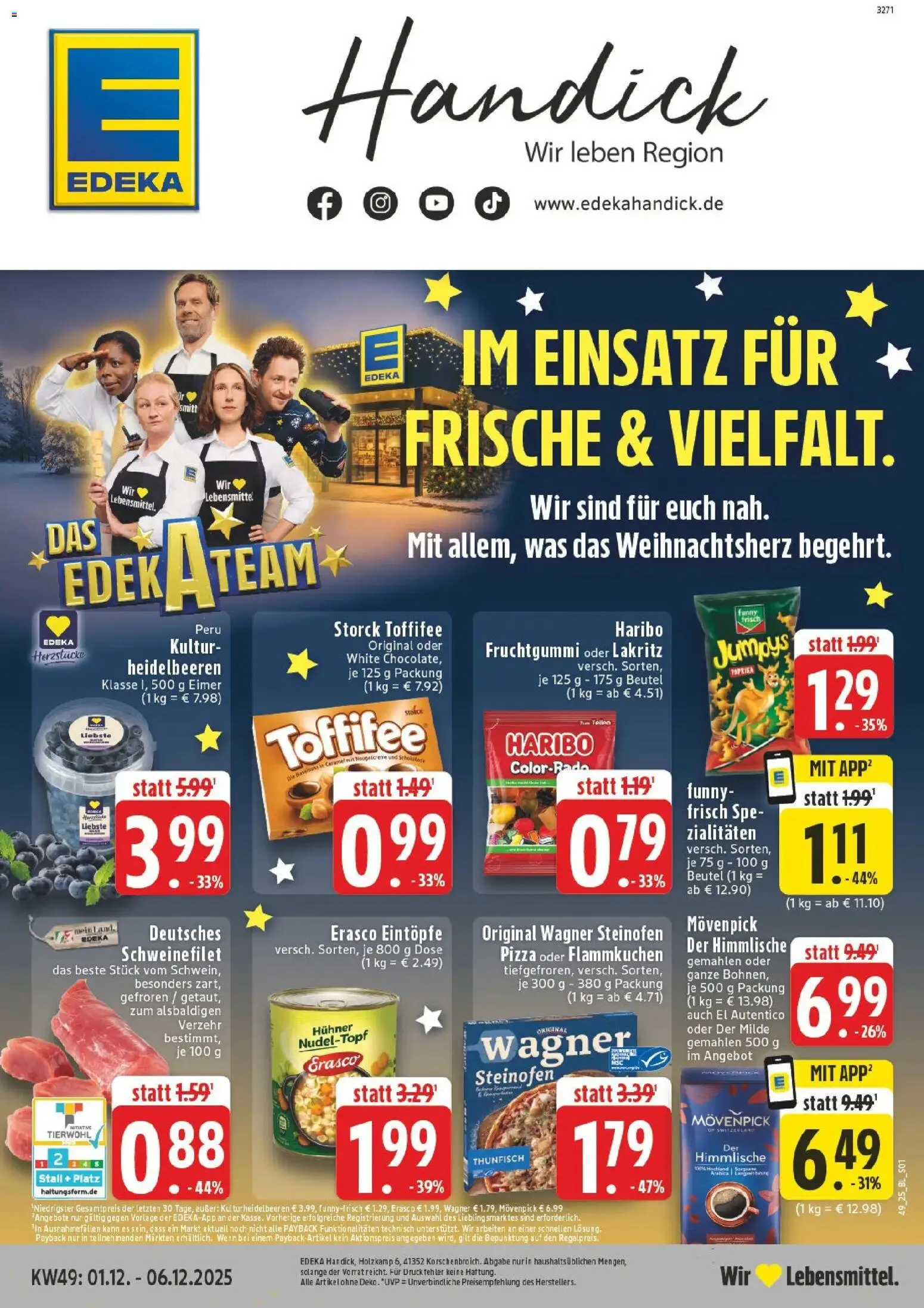 Vorschau von dem Prospekt des Geschäftes Edeka, gültig ab dem 01.12.2025