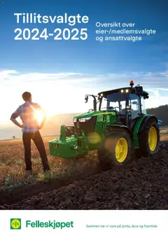 Forhåndsvis Tillitsvalgte 2024/2025 fra butikk Felleskjøpet gyldig fra 29/05/2024