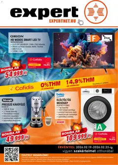 Expert - Akciós újság Expert megtekintése, amely érvényes 2026.02.19.-től
