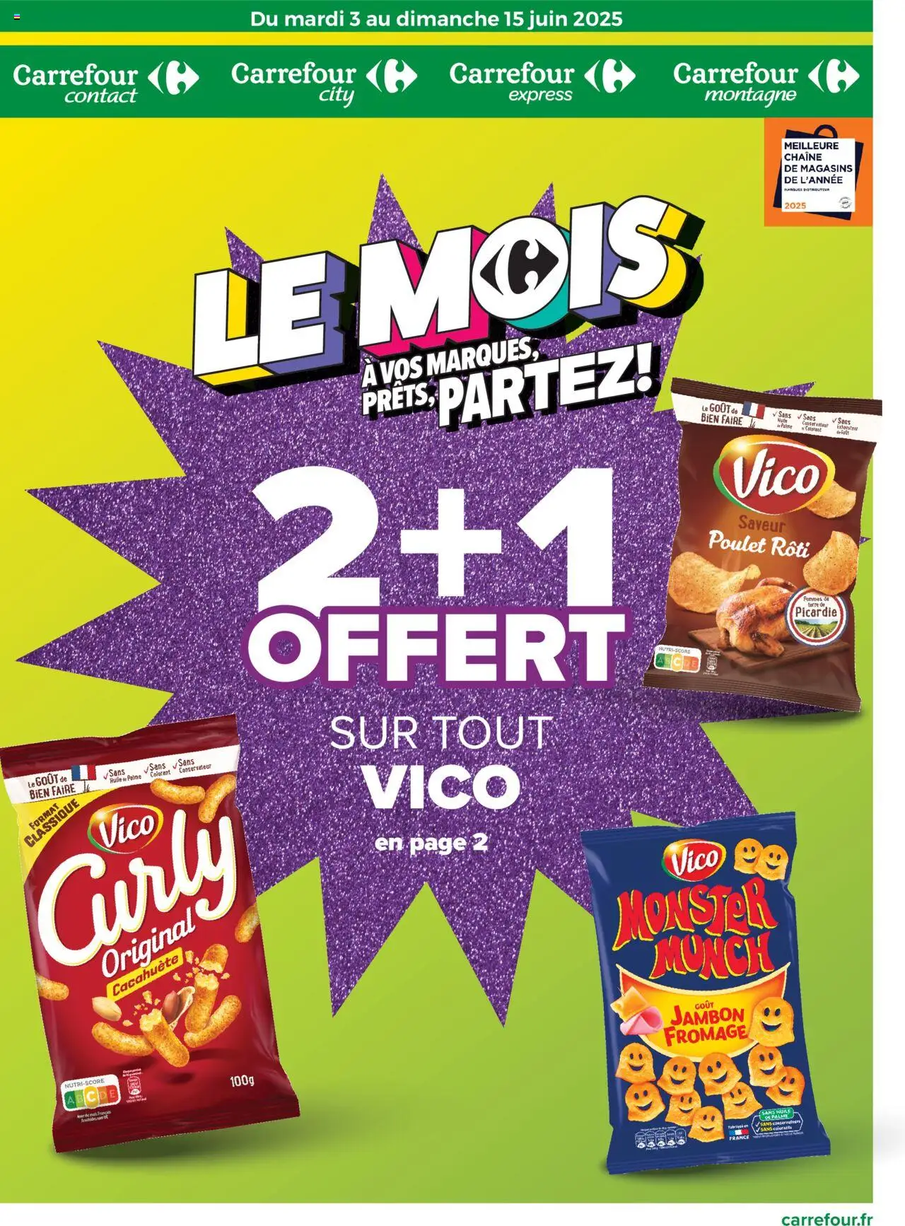 Catalogue de la boutique Carrefour contact valable du 03/06/2025 - Page numéro 1 - Cacahuète, Poulet, Distributeur, Fromage, Huile, Jambon, Pommes, Pommes de terre