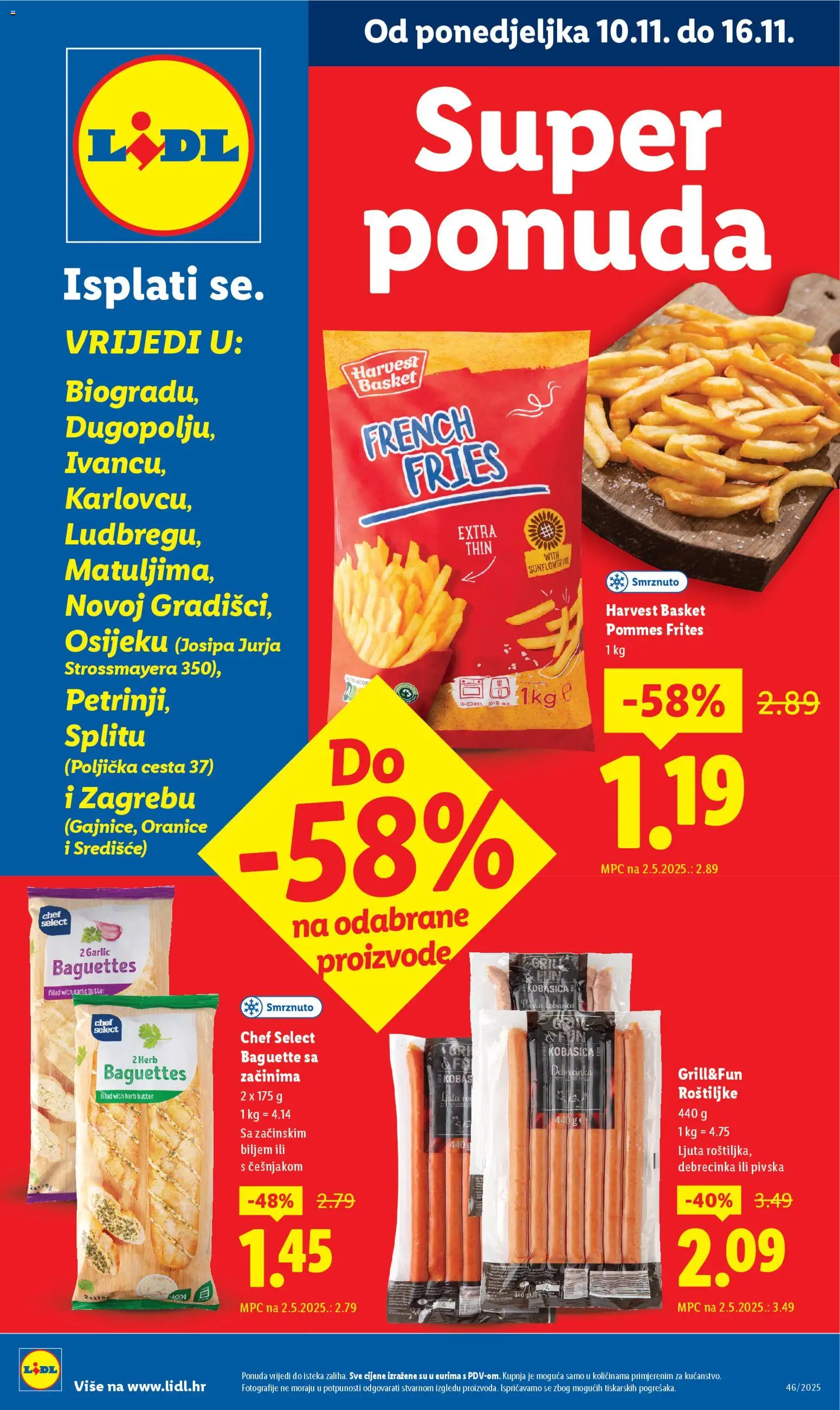 Pregled letka Super ponuda od 10.11. do 16.11 trgovine Lidl vrijedi od 10.11.2025