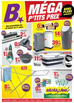 Prévisualisation de Méga p'tits prix du magasin Bazarland formulaire valide 18/02/2026