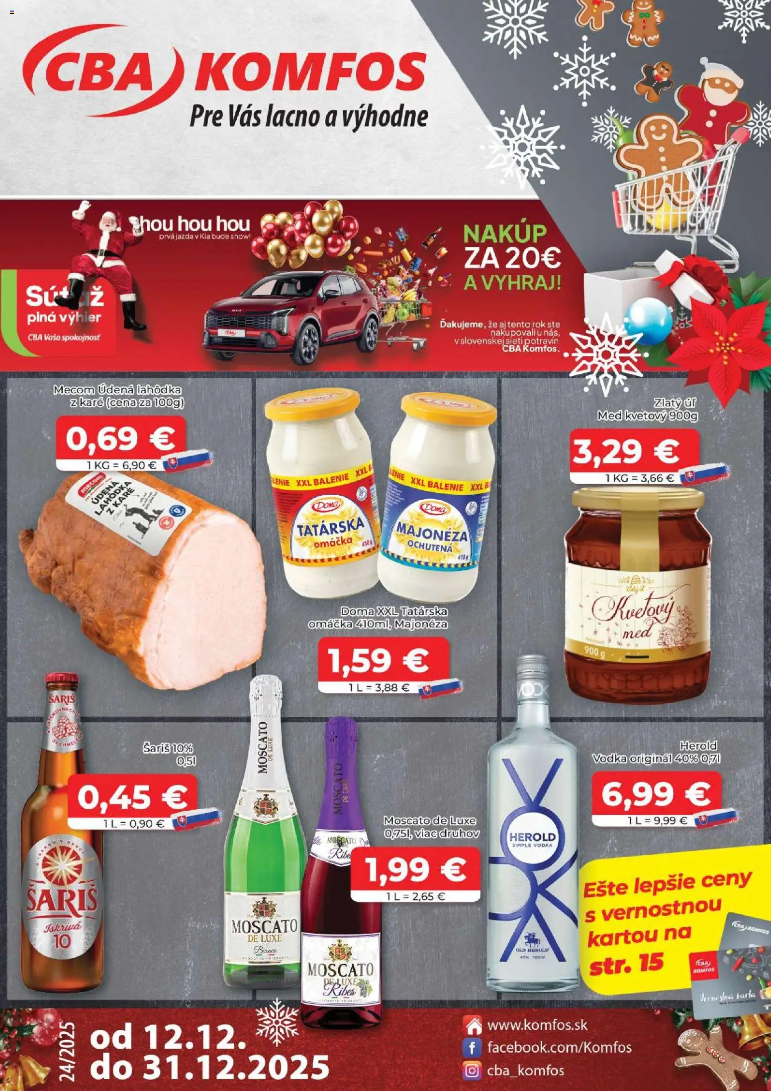 Náhľad CBA Komfos letáku platného od 12.12.2025