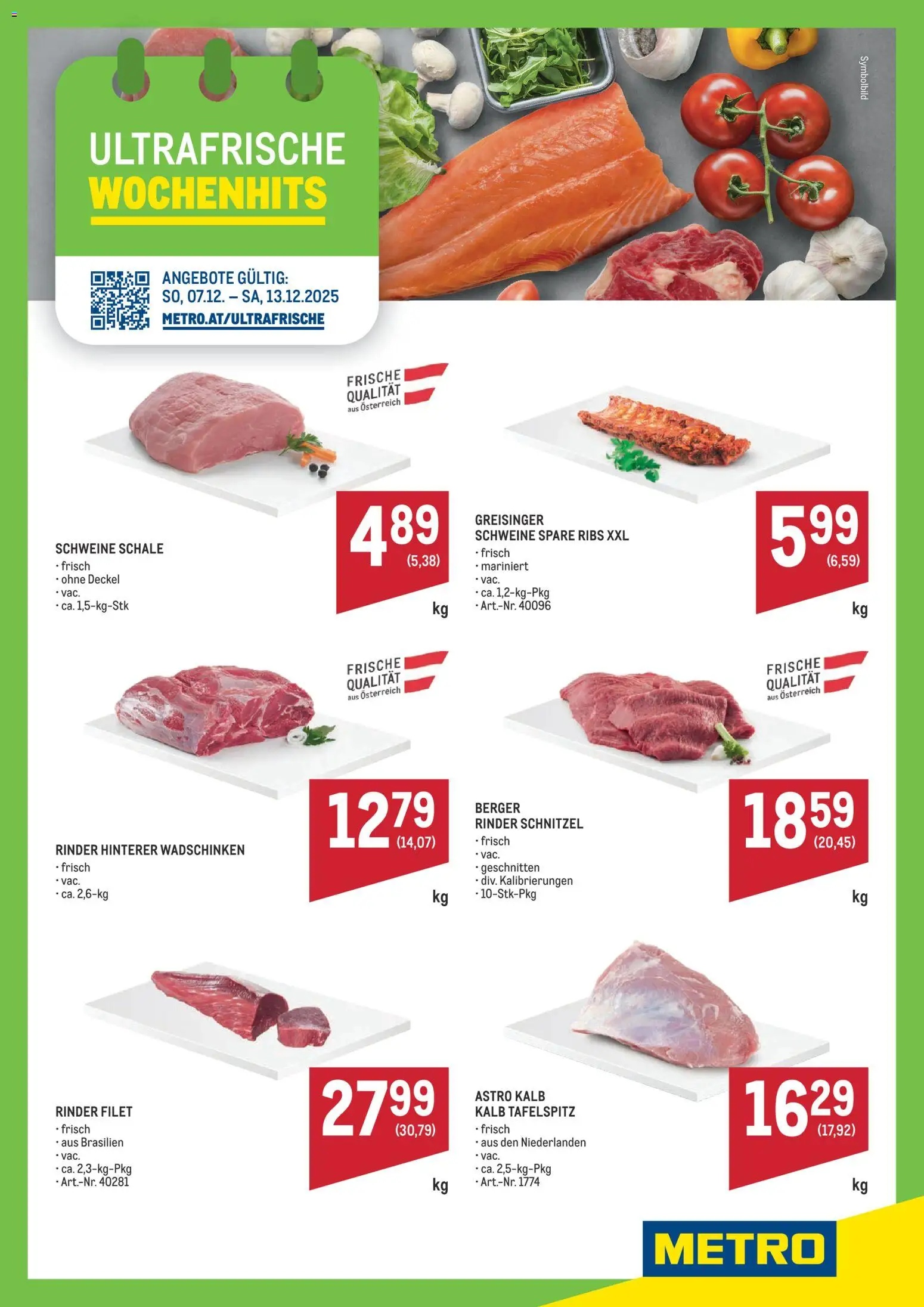 Vorschau der Angebote: Metro Angebote Wochenhits gültig ab 07.12.2025