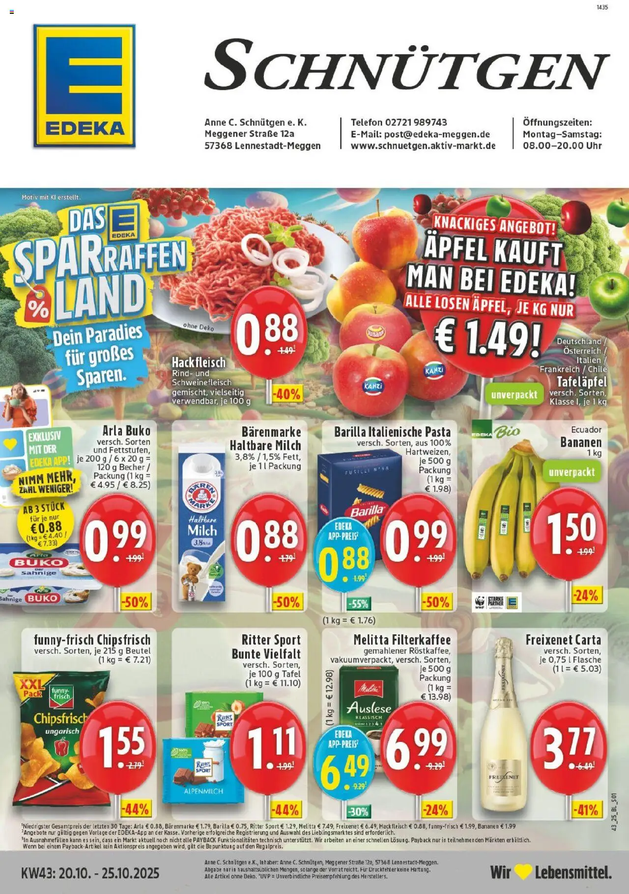 EDEKA Prospekt ab 19.10.2025 - Prospekt Lennestadt Online