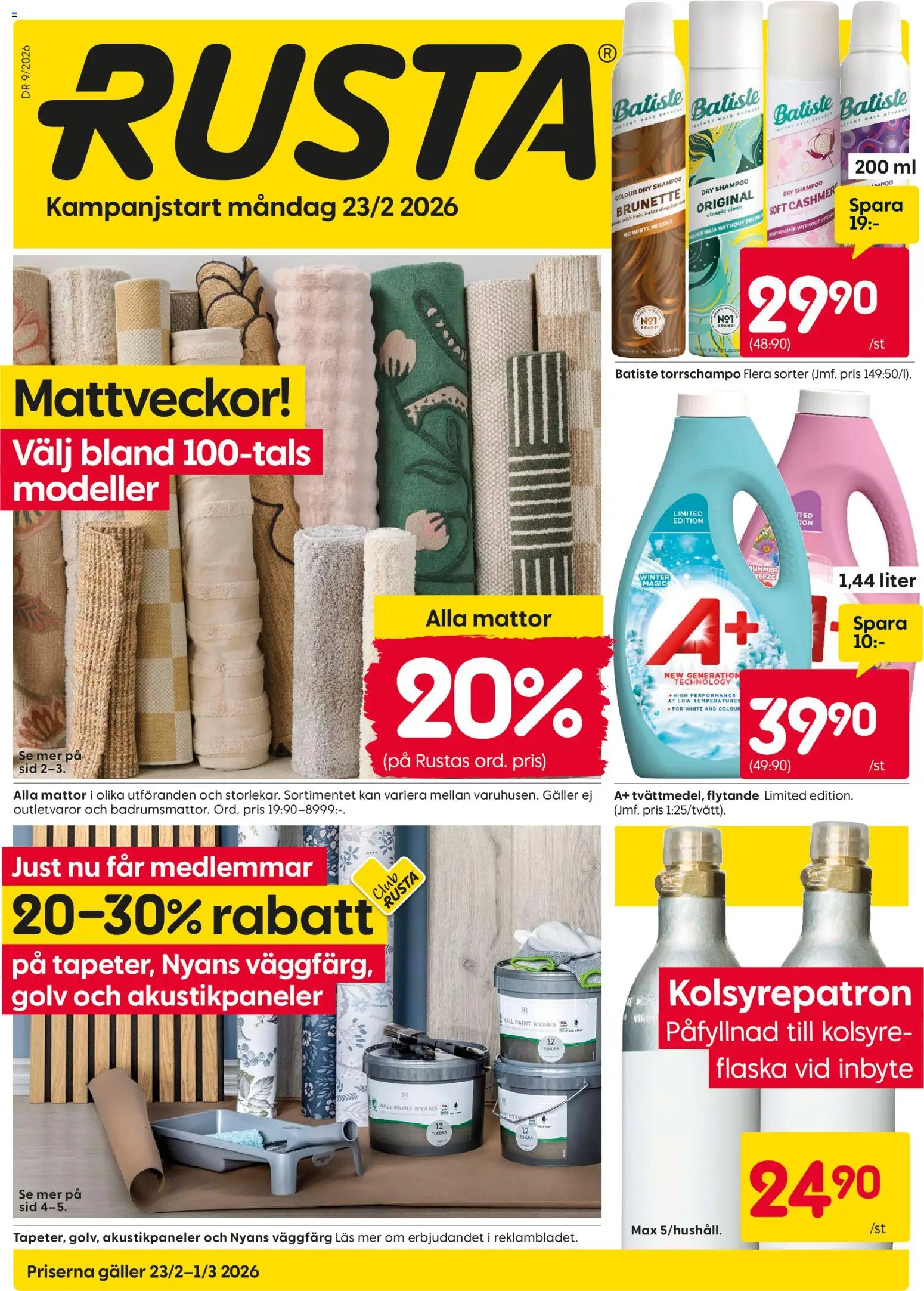 Förhandsgranska reklamblad Aktuella reklamblad Rusta från butik Rusta gäller från 23/02/2026