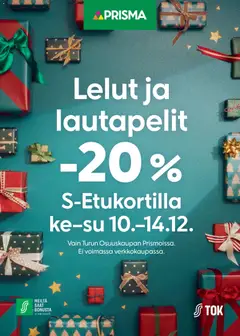 Kaupan Prisma Lelut ja lautapelit esikatselu, voimassa 10/12/2025