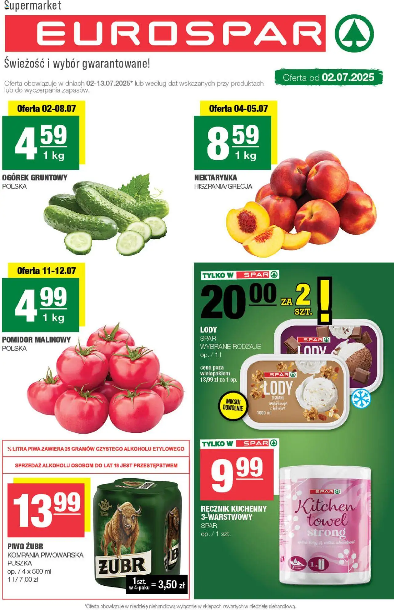 Spar Eurospar od 02.07.2025 - Nowa Gazetka - Numer strony 1