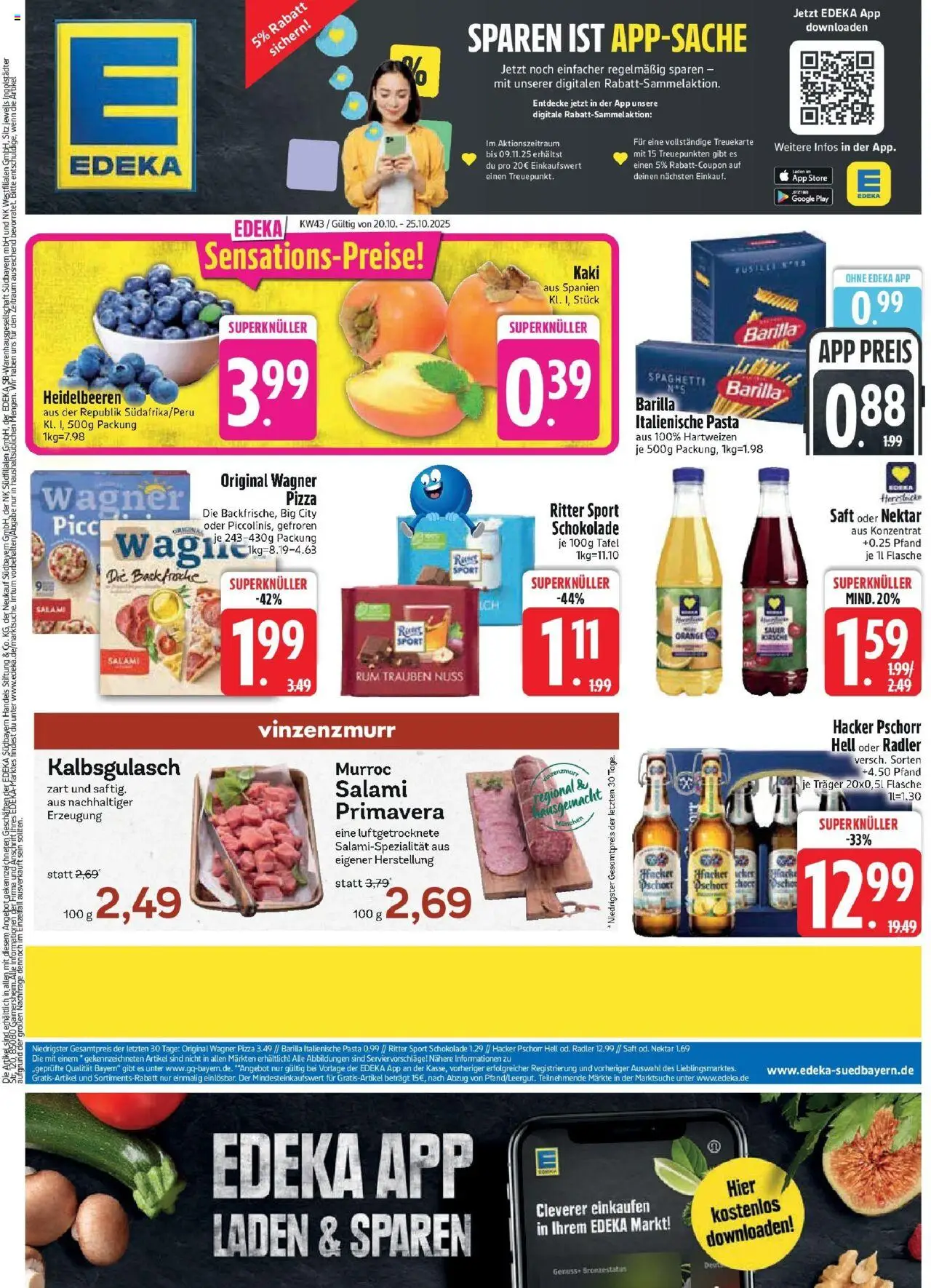 EDEKA Prospekt ab 20.10.2025 - Prospekt Unterföhring Online