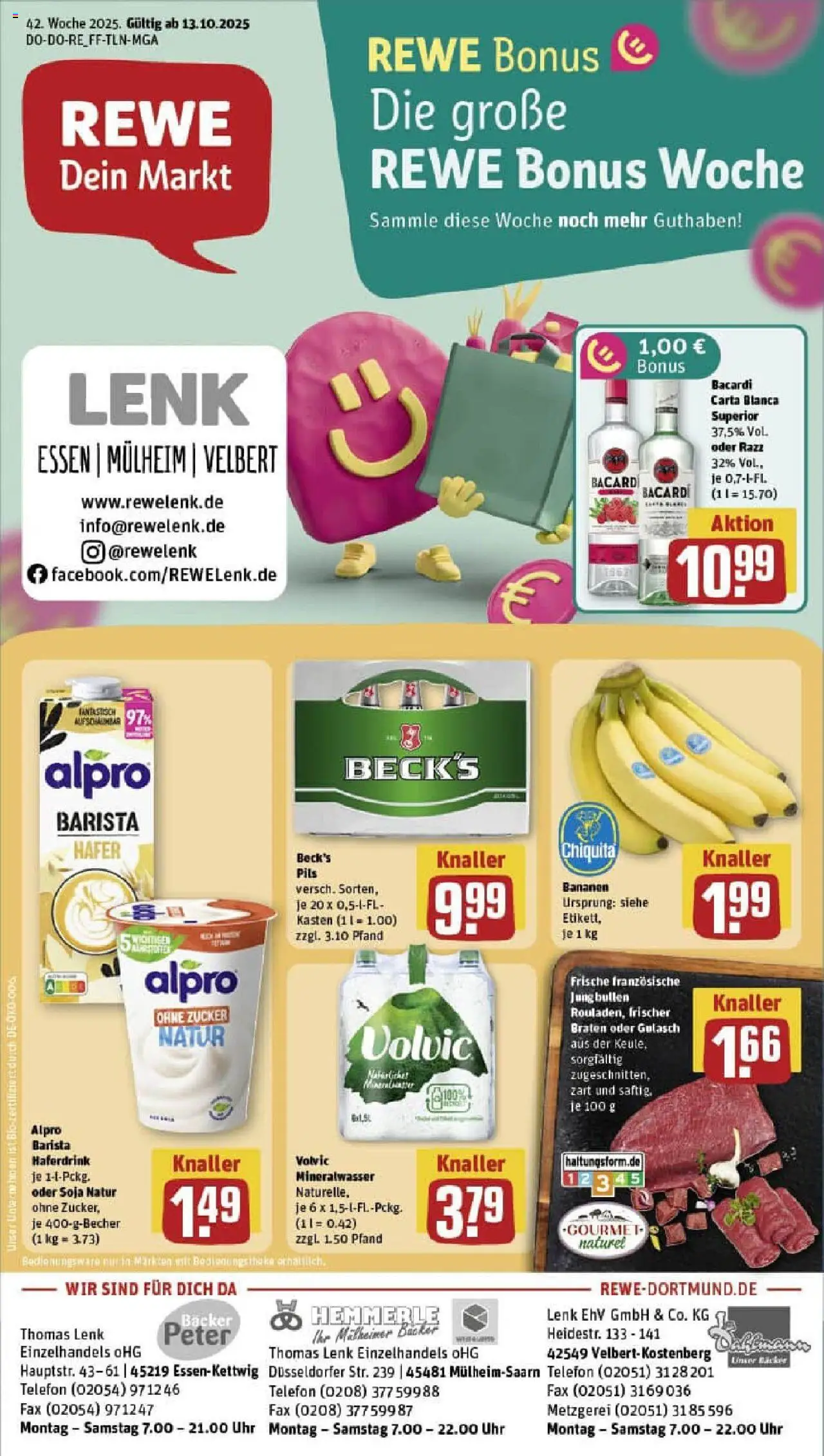 REWE Prospekt ab 13.10.2025 nächste Woche - Prospekt Essen	