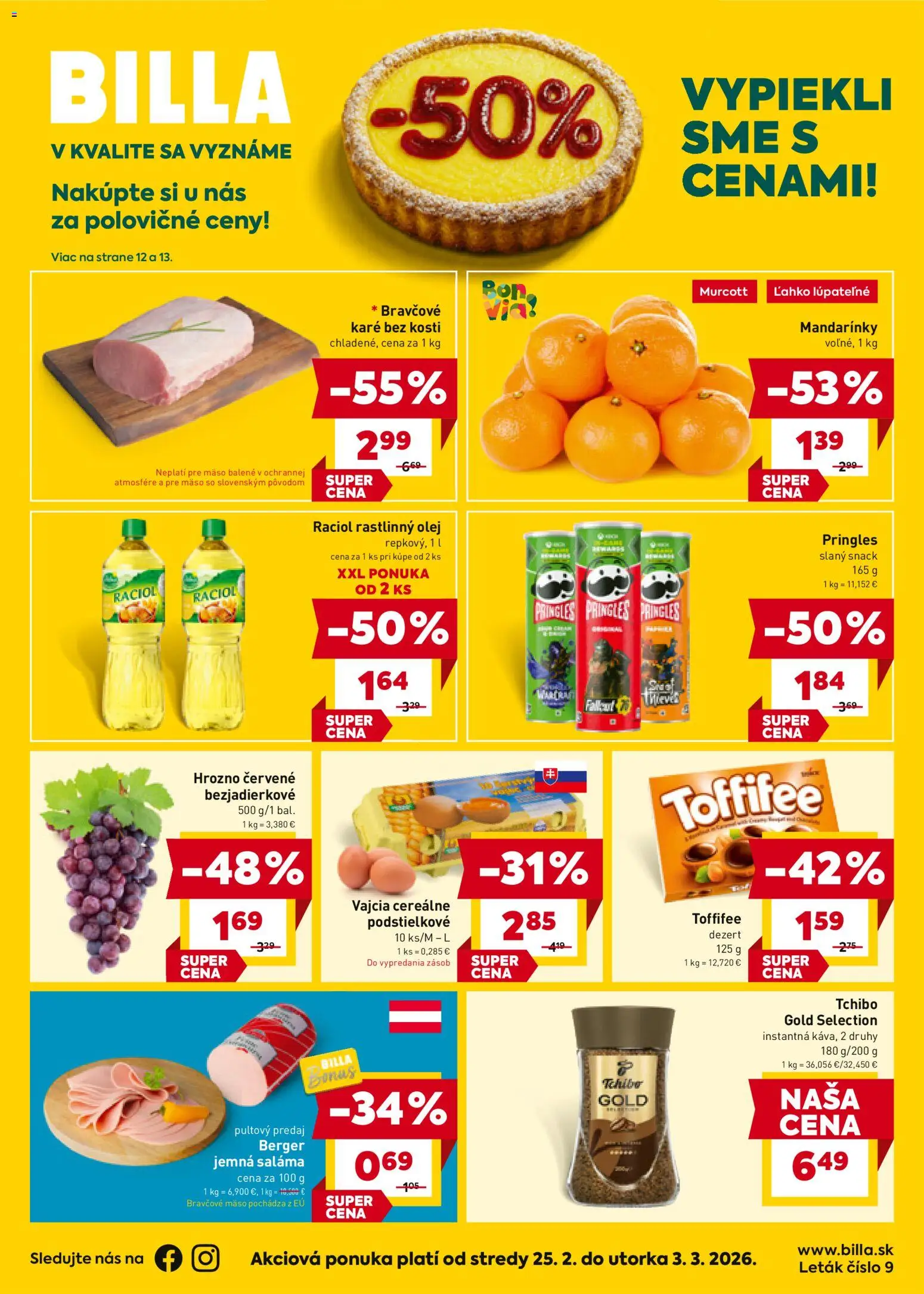 Náhľad Billa letáku platného od 25.02.2026
