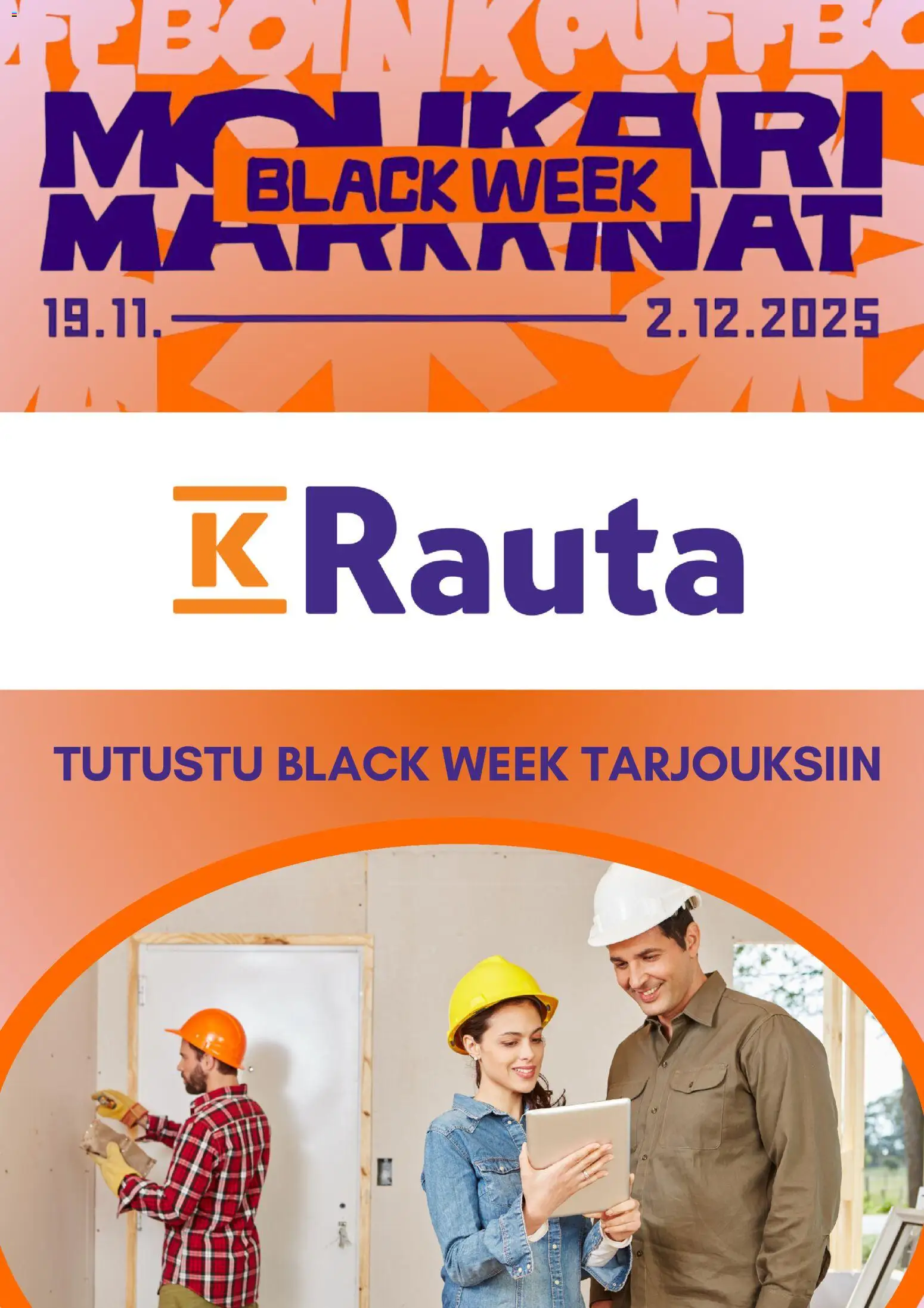 Kaupan K-Rauta Black Friday esikatselu, voimassa 19/11/2025