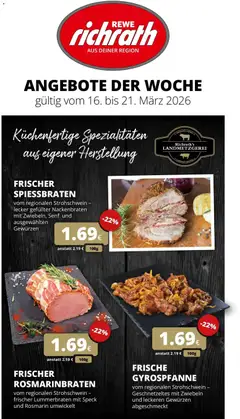 Vorschau von dem Prospekt des Geschäftes Rewe, gültig ab dem 15.03.2026