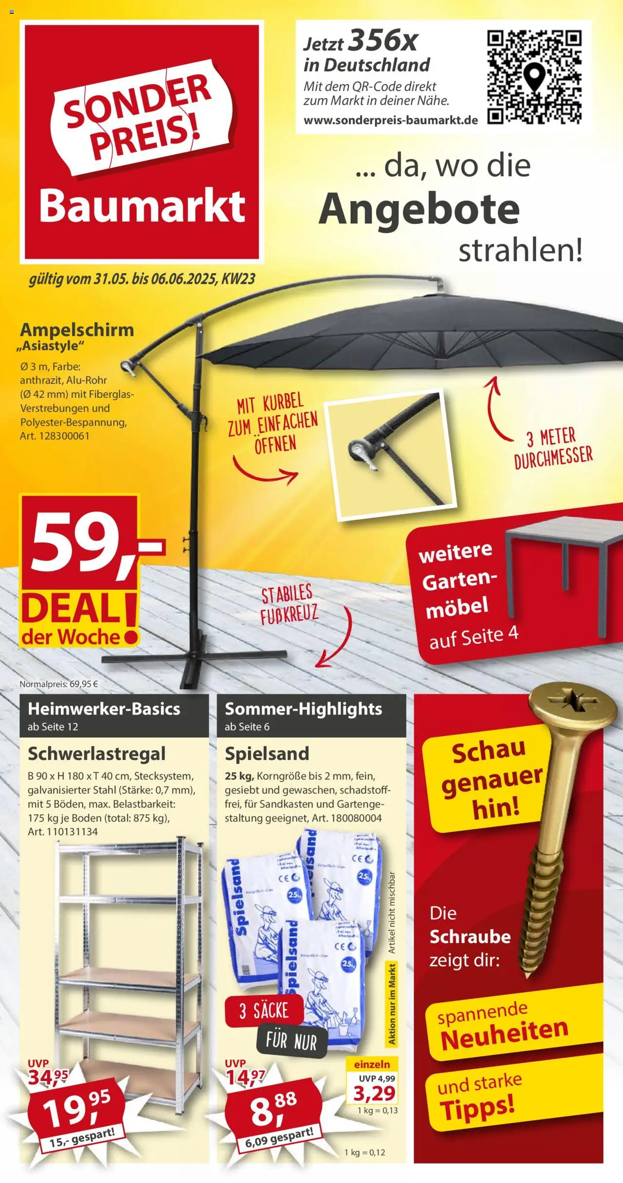 Sonderpreis Baumarkt Prospekt (vom 31.05.2025 - 06.06.2025) - Schwerlastregal