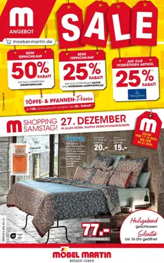 Vorschau von dem Prospekt des Geschäftes Möbel Martin, gültig ab dem 17.12.2025