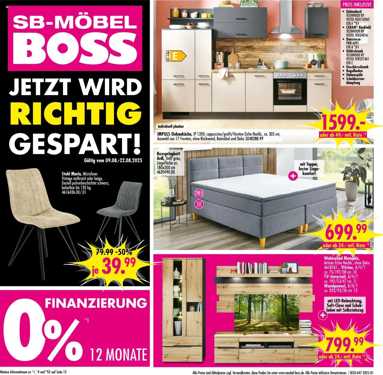 SB Möbel Boss Prospekt Neubrandenburg (vom 09.08.2025 - 22.08.2025)