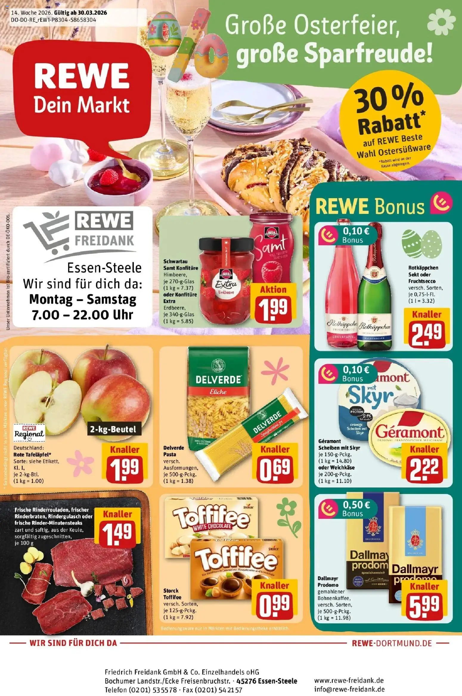 Vorschau von dem Prospekt des Geschäftes Rewe, gültig ab dem 30.03.2026
